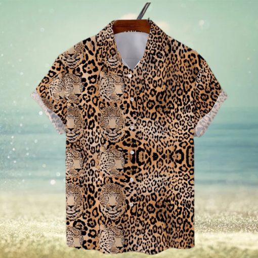 Leopard Short Sleeve Aloha Hawaiian Shirt Summer Gift For Men And Women