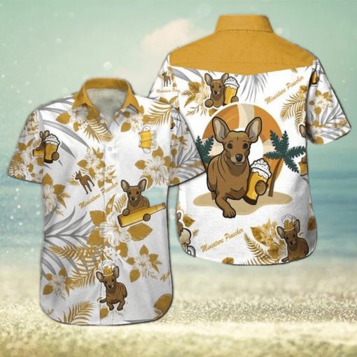 Linktee Miniature Pinscher And Beer Hawaiian Shirt