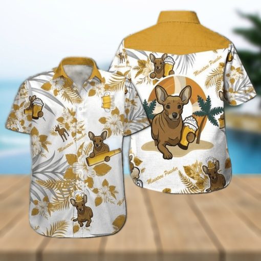 Linktee Miniature Pinscher And Beer Hawaiian Shirt