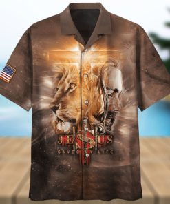 Lion And Jesus Hawaiian Shirt