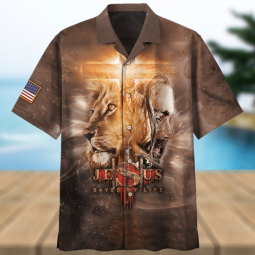 Lion And Jesus Hawaiian Shirt