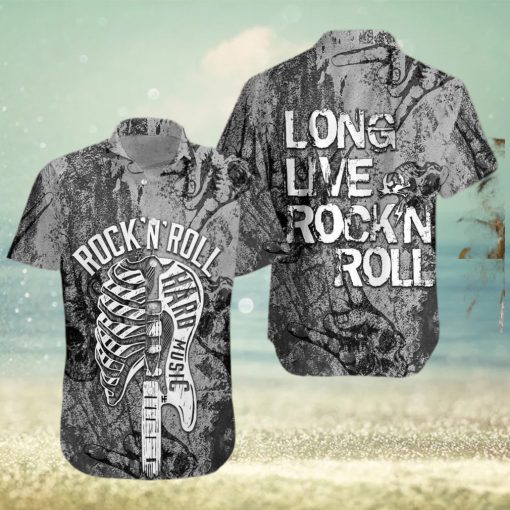 Long Live Rock_N Roll Guitar Unisex Hawaiian Shirt