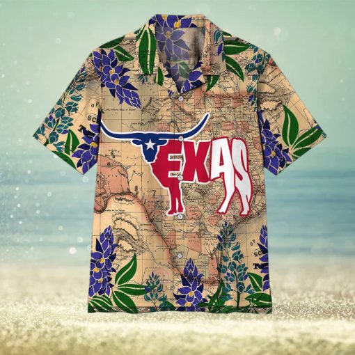 Longhorn Flag Texas Hawaiian Shirt