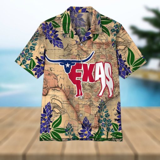 Longhorn Flag Texas Hawaiian Shirt