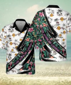 Los Angeles Lakers Hibiscus Flower And Tree Pattern Print Hawaiian Shirt