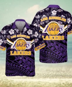 Los Angeles Lakers National National Basketball Association 2023 Polynesian Pattern Hawaiian Shirt