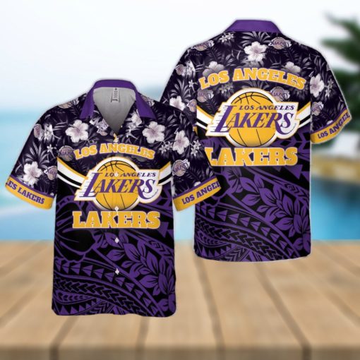 Los Angeles Lakers National National Basketball Association 2023 Polynesian Pattern Hawaiian Shirt