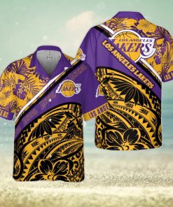 Los Angeles Lakers Polynesian Pattern National National Basketball Association 2023 Hawaiian Shirt