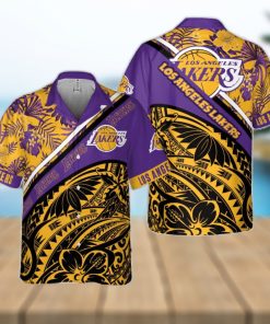 Los Angeles Lakers Polynesian Pattern National National Basketball Association 2023 Hawaiian Shirt