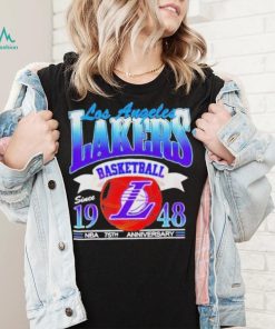 Los angeles Lakers basketball since 1948 NBA 75th anniversary shirt