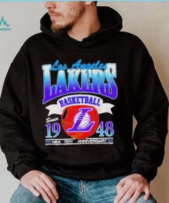 Los angeles Lakers basketball since 1948 NBA 75th anniversary shirt