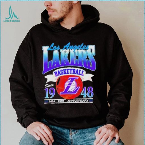 Los angeles Lakers basketball since 1948 NBA 75th anniversary shirt