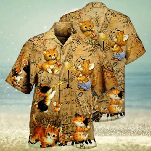 Lover Music And Kitties Cat Hawaiian Shirt