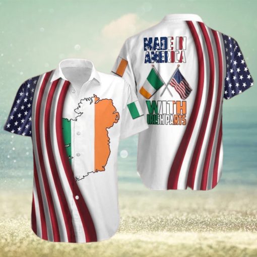 Made In America With Irish Parts Hawaiian Shirt