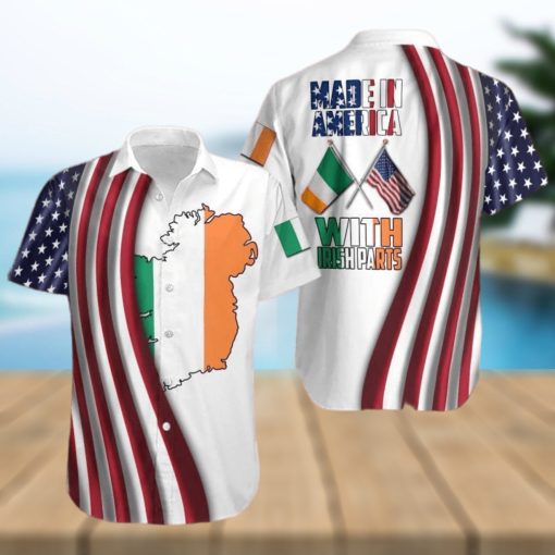 Made In America With Irish Parts Hawaiian Shirt