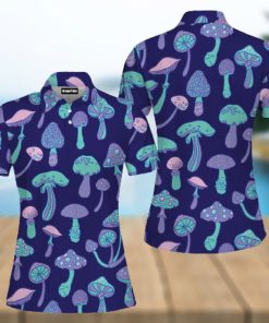 Magic Mushroom Psychedelic 60s Hippie Colorful Polo Shirt