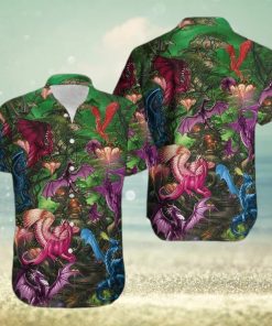 Magical Dragon In The Forest Hawaiian Shirt