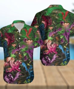 Magical Dragon In The Forest Hawaiian Shirt