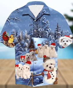 Maltese Christmas Hawaiian Shirt