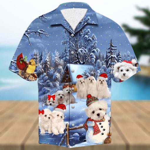 Maltese Christmas Hawaiian Shirt