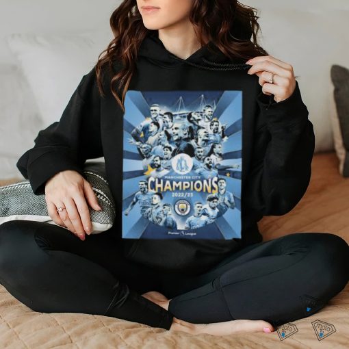 Manchester City Fc Champions 2023 Premier League poster Shirt