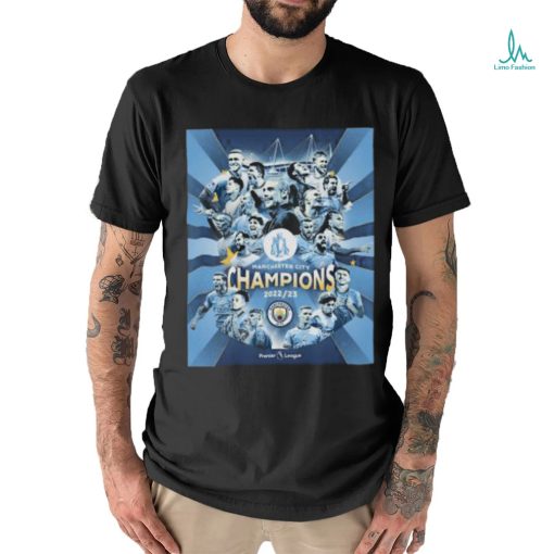 Manchester City Fc Champions 2023 Premier League poster Shirt