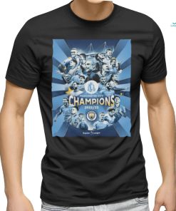 Manchester City Fc Champions 2023 Premier League poster Shirt