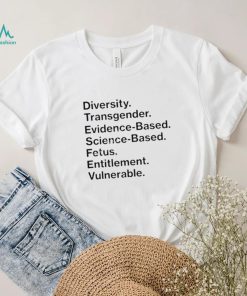 Matt Diversity Transgender Evidence Based Science Based Fetus Entitlement Vulnerable Shirt