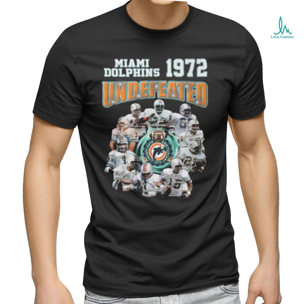 Miami Dolphins Twenty Fifth 1972 Anniversary Undefeated T Shirt