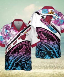 Miami Heat Polynesian Pattern National National Basketball Association 2023 Hawaiian Shirt