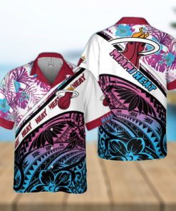 Miami Heat Polynesian Pattern National National Basketball Association 2023 Hawaiian Shirt