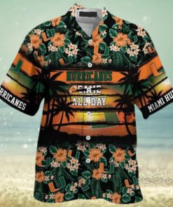 Miami Hurricanes Floral Pattern For Sports Enthusiast This Year Beach Summer 3D Hawaiian Shirt Outfit