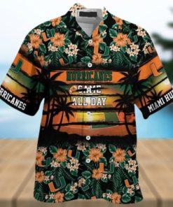 Miami Hurricanes Floral Pattern For Sports Enthusiast This Year Beach Summer 3D Hawaiian Shirt Outfit