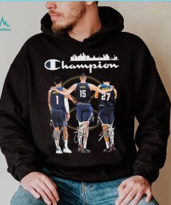 Michael Porter Jr. Nikola Jokić And Jamal Murray Champion Denver Nuggets Skyline Signatures Shirt