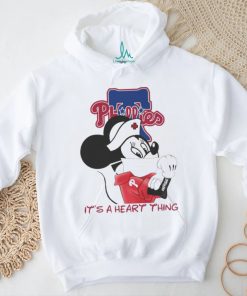 Mickey Mouse face mask it's a heart things Philadelphia Phillies shirt
