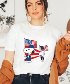 Military Snoopy American Flag Shirt