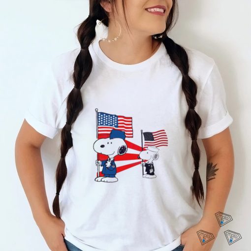 Military Snoopy American Flag Shirt