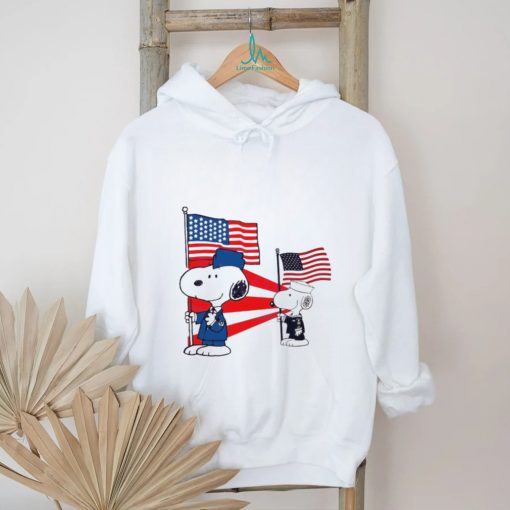 Military Snoopy American Flag Shirt