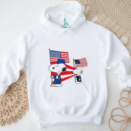 Military Snoopy American Flag Shirt