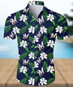 Milwaukee Brewers MLB Hibiscus Leaf Summer Hawaiian Shirt