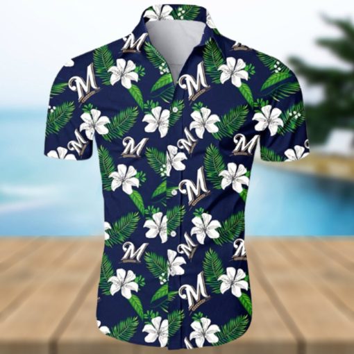 Milwaukee Brewers MLB Hibiscus Leaf Summer Hawaiian Shirt