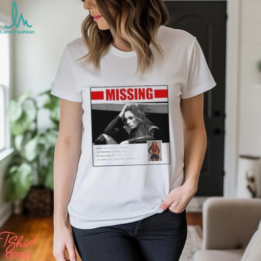 Missing Persons Poster For Becky Lynch Shirt