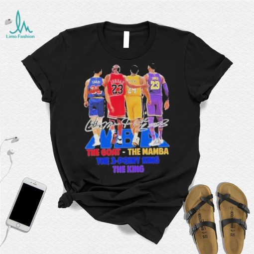 NBA Players The Goat The Mamba The 3 Point King, The King Signatures Shirt