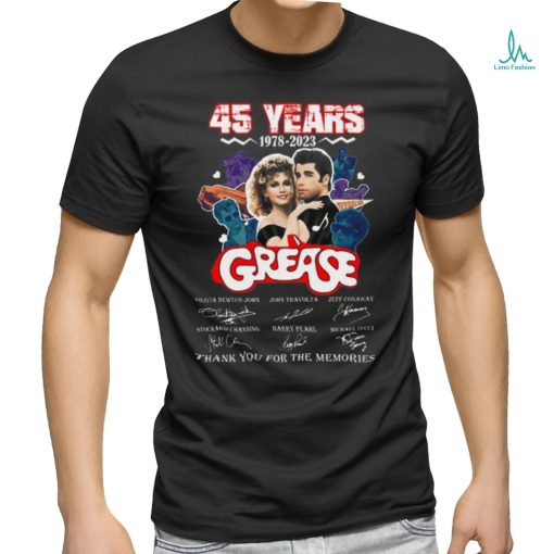 NEW 45 Years 1978 2023 Grease Thank You For The Memories T Shirt