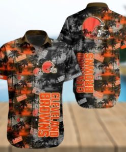 NEW FASHION 2023 Cleveland Browns Hawaiian Shirts flower gift for summer