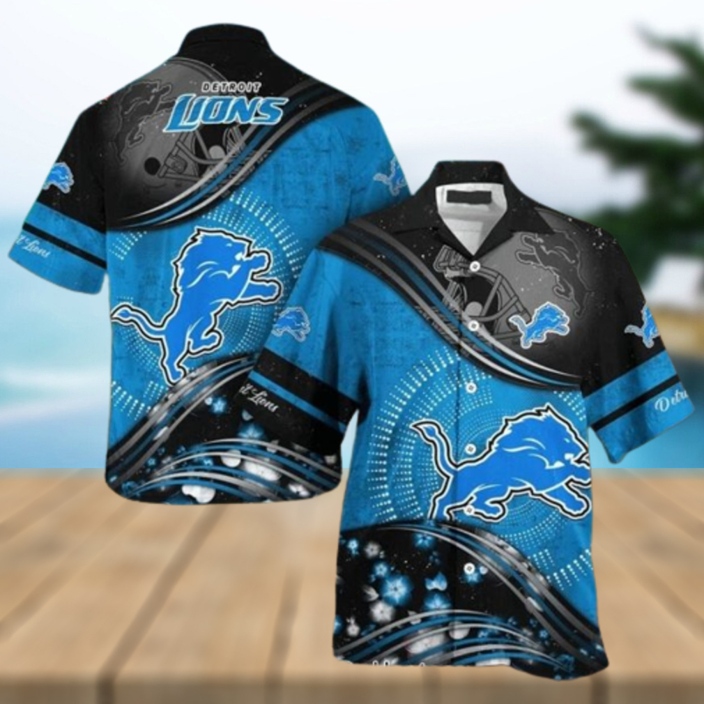 Detroit Lions NFL Hawaiian shirt Custom Name Summer Gift - Limotees