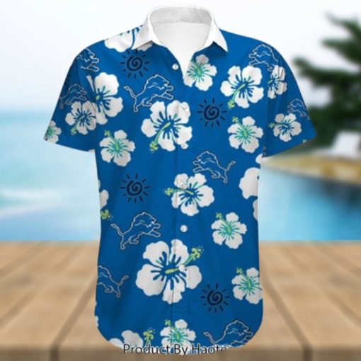 NEW FASHION 2023 Detroit Lions Hawaiian Shirt flower summer gift for fans