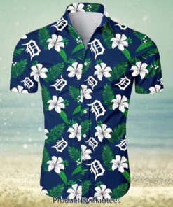 NEW FASHION 2023 Detroit Tigers Hawaiian Shirt Tropical flower gift for fans