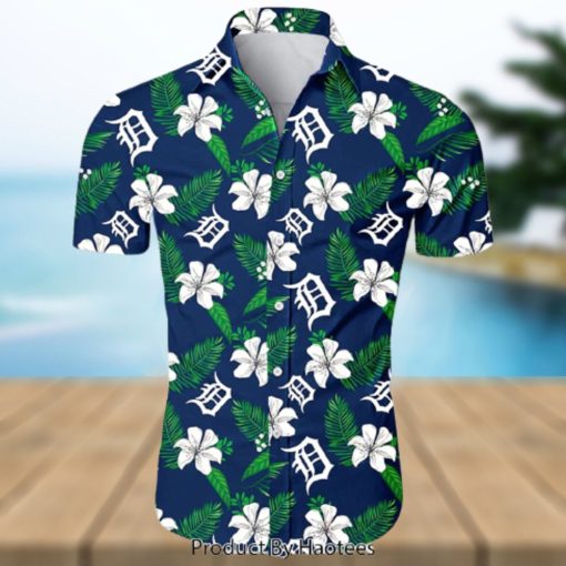 NEW FASHION 2023 Detroit Tigers Hawaiian Shirt Tropical flower gift for fans