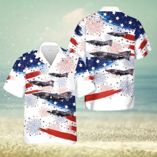 Nebraska Air National Guard 173d Air Refueling Squadron RF 4C Phantom II Gift For 4th Of July Aloha Hawaiian Shirt